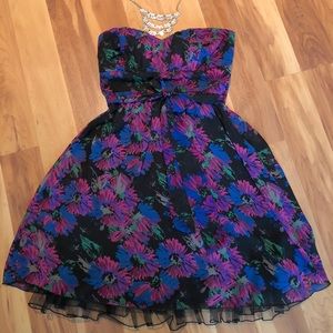 Floral knee length dress wedding guest